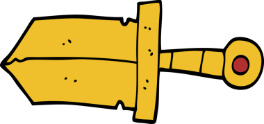 Bir insan tarafından çizilmiş karalama hançeri.