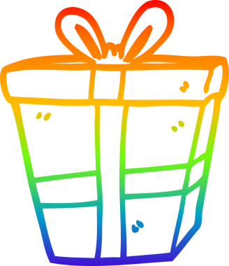 gökkuşağı gradyan çizimi bir insan tarafından çizilmiş bir çizgi film