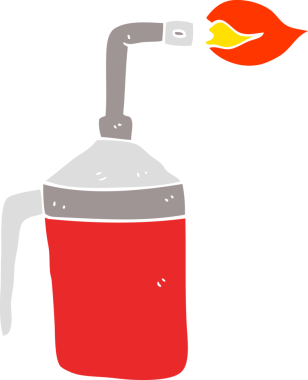 Bir insan tarafından çizilmiş pürmüzün düz renk çizimi