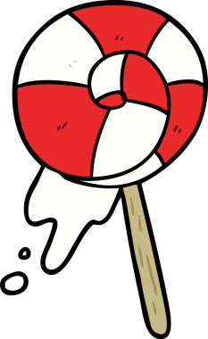 bir insan tarafından çizilmiş geleneksel lolipop çizgi filmi