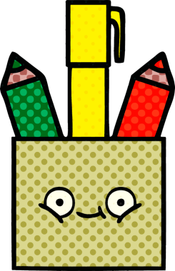 Bir insan tarafından çizilmiş bir kalem kapının çizgi roman stili