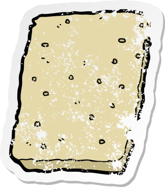 Bir insan tarafından çizilmiş karikatür bisküvisi.