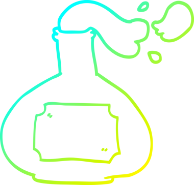 Bir insan tarafından çizilmiş sigara içme iksiri çizgi çizimi