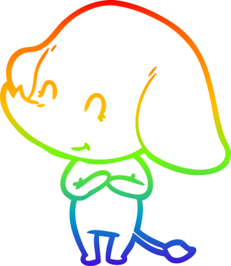 gökkuşağı gradyan çizimi bir insan tarafından çizilmiş karikatür çizimi