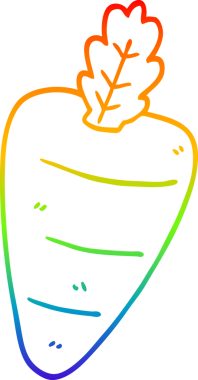 gökkuşağı gradyan çizgi çizimi bir insan tarafından çizilmiş havuç çizgi