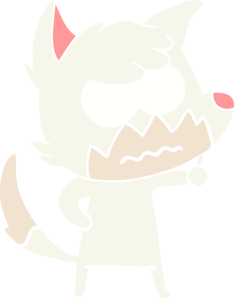 Bir insan tarafından çizilmiş düz renkli çizgi film.