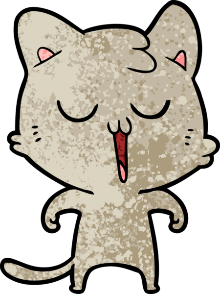 Bir insan tarafından çizilmiş çizgi film kedisi.