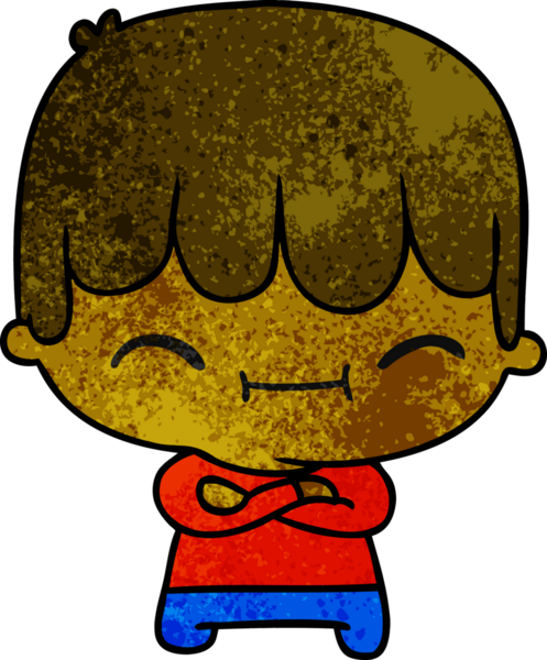 Bir insan tarafından çizilmiş, el yazısıyla çizilmiş Kawaii çizgi filmi.