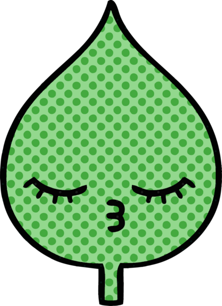 bir insan tarafından çizilmiş dışavurumsal yaprağın çizgi roman tarzı