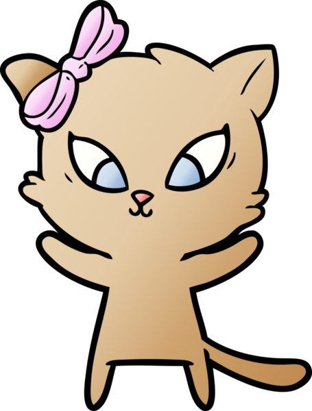 Bir insan tarafından çizilmiş çizgi film kedisi.