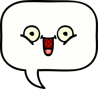 bir insan tarafından çizilmiş bir konuşma baloncuğunun çizgi roman tarzı