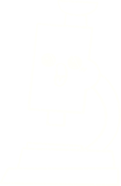 Bir insan tarafından çizilmiş mikroskop Tebeşiri