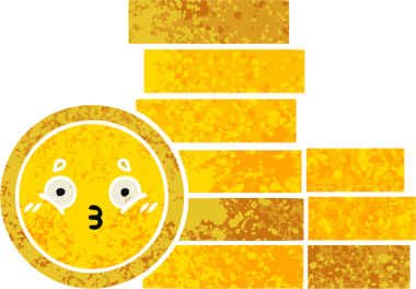 Bir insan tarafından çizilmiş paraların retro illüstrasyon tarzı karikatürü