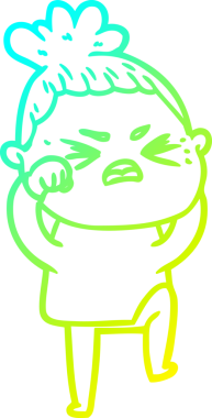 Bir insan tarafından çizilmiş kızgın bir karikatür çizimi.