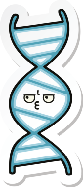 Bir insan tarafından çizilmiş şirin bir DNA ipliğinin çıkartması.