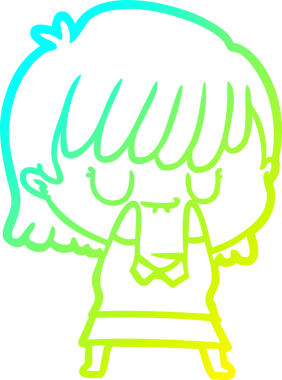 Bir insan tarafından çizilmiş bir karikatür kadın çizimi.