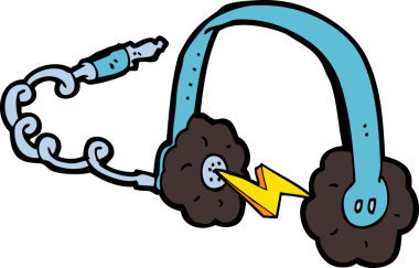 bir insan tarafından çizilmiş çizgi film kulaklıkları