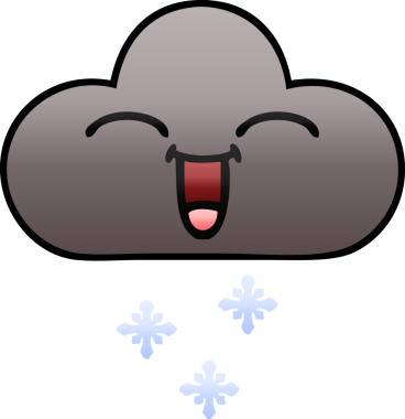 Bir insan tarafından çizilen kar bulutunun gölgeli karikatürü