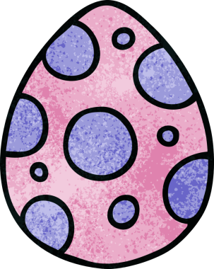 Bir insan tarafından çizilmiş tuhaf bir Paskalya yumurtası.