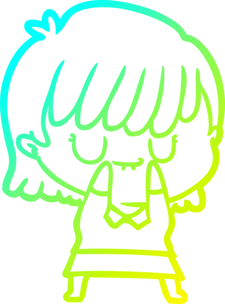 Bir insan tarafından çizilmiş bir karikatür kadın çizimi.