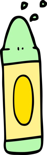 Bir insan tarafından çizilmiş el çizimi karikatür yeşil boya kalemi