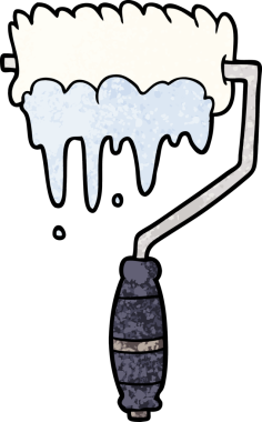 Bir insan tarafından çizilmiş çizgi film boyacısı.