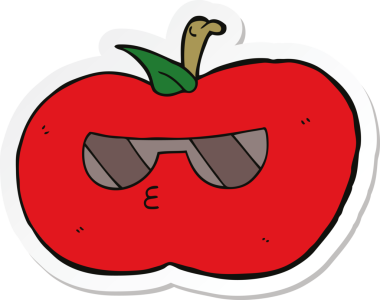 Bir insanın çizdiği karikatür çıkartması.