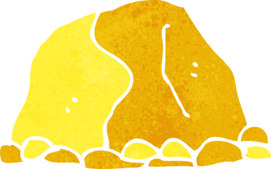 Bir insan tarafından çizilmiş altın külçesi.