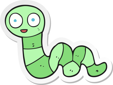 Bir insan tarafından çizilmiş çizgi film yılanının çıkartması.