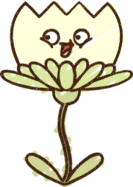 Bir insan tarafından çizilen çiçek tebeşiri