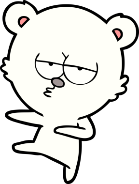 Bir insan tarafından çizilmiş kutup ayısı karikatürü