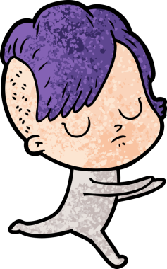 Bir insan tarafından çizilmiş karikatür kadın.