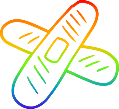 gökkuşağı gradyan çizimi bir insan tarafından çizilmiş bir karikatür yapışkan alçı