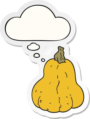 Düşünce baloncuklu karikatür insan tarafından çizilmiş bir çıkartma.