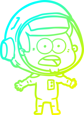 Bir insan tarafından çizilen soğuk gradyan çizgi çizimi bir astronotu şaşırttı.