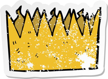 İnsan tarafından çizilmiş bir karikatür kağıdının gerilmiş çıkartması.