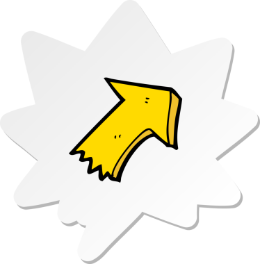 bir insan tarafından çizilmiş konuşma kabarcığı etiketli ok işaretli çizgi film