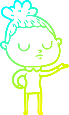 Bir insan tarafından çizilmiş soğuk bir çizgi film çizimi.