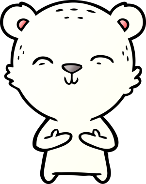 Bir insan tarafından çizilmiş kutup ayısı karikatürü