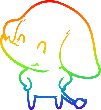 bir insanın çizdiği gökkuşağı gradyanı çizimi