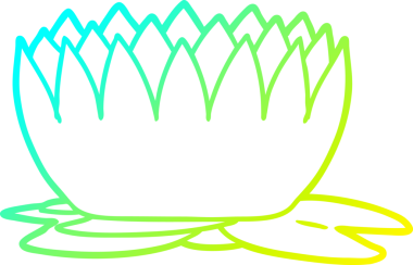 Bir insan tarafından çizilmiş bir karikatürün soğuk gradyan çizimi