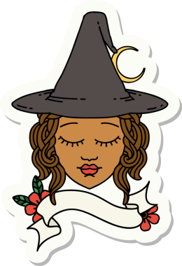 Bir insan tarafından çizilmiş insan cadı karakterinin çıkartması.