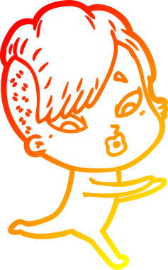 Bir çizgi film karakteri, bir insan tarafından çizilmiş bir kızı şaşırttı.