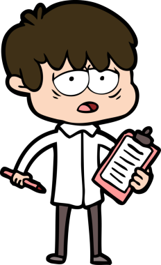 Bir insan tarafından çizilmiş bitkin çocuk çizgi filmi.