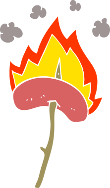 Bir insan tarafından çizilmiş bir sosislinin karalaması.