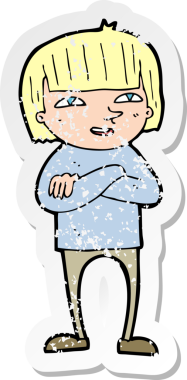 Bir insan tarafından çizilmiş mutlu bir çizgi filmin gerilimli çıkartması.