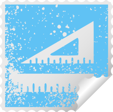 Bir insan tarafından çizilmiş bir matematiğin sıkıntılı kare soyma etiketi sembolü