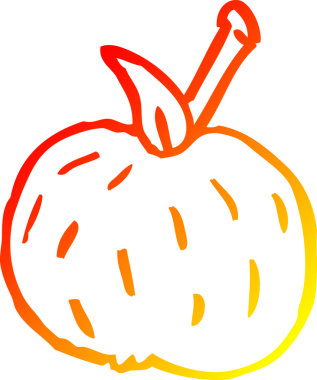 Bir insan tarafından çizilmiş organik turuncu çizgi.