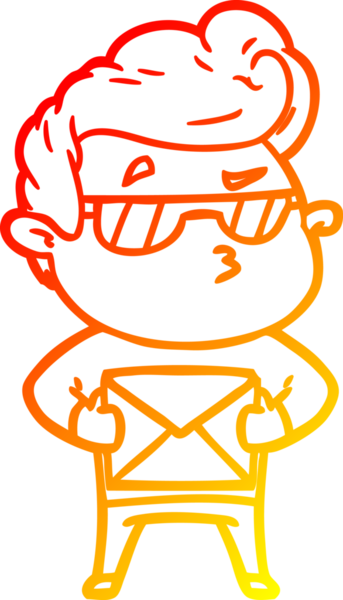 Bir insan tarafından çizilen karikatür karikatürünün sıcak çizgi çizimi.