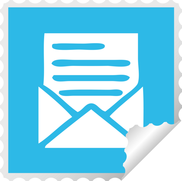 Bir insan tarafından çizilmiş bir mektup ve zarfın kabuk soyucu karikatürü